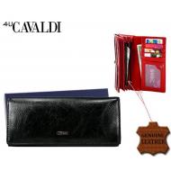 Naiste rahakott WE-D9 C1LL BLACK, CAVALDI 4U, Nahast rahakotid